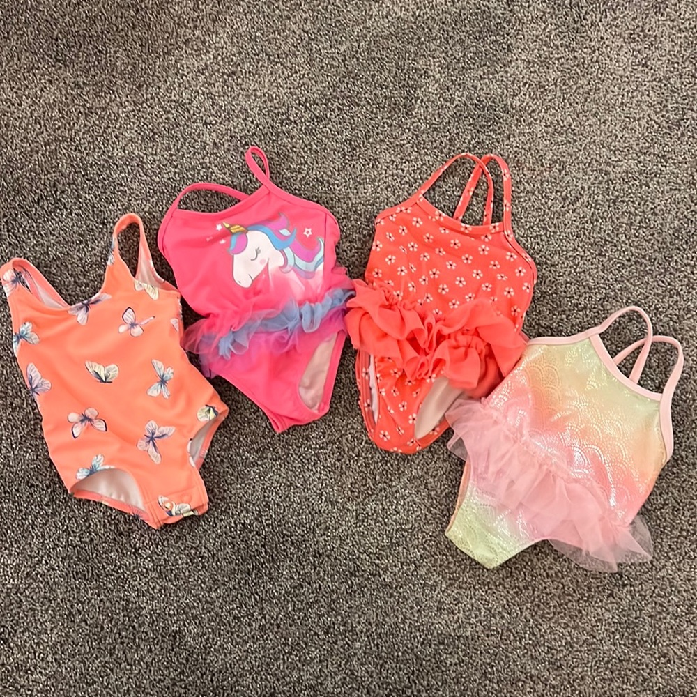 Caters baby girl bathing suit swim 0-3 months wonder nation Gymboree
